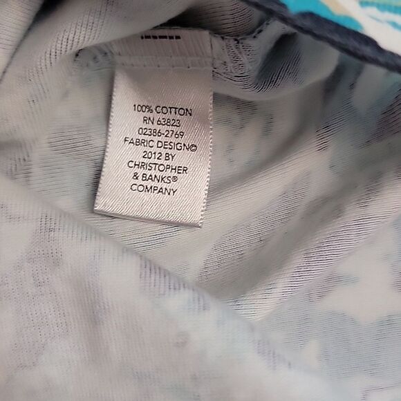 Christopher & Banks casual shacket watercolor print Women's Size MP - Picture 11 of 11